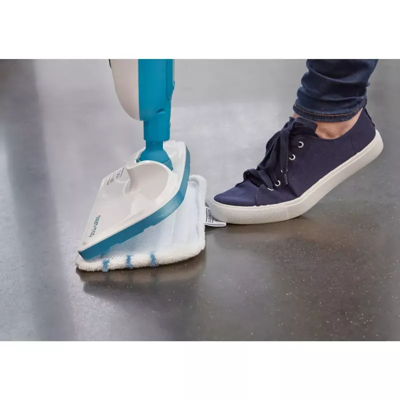 Black & Decker FSMH13E5-QS mop parowy 5w1, 1300 W, przewodowy, zbiornik na wodę 0,38 l, biały/niebieski