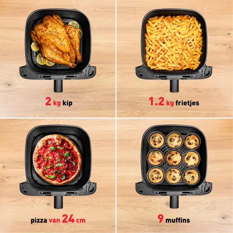 Tefal Easy Fry Mega EY855D10 frytkownica pojedyncza 7,5 l wolnostojąca 2020 W frytkownica na gorące powietrze, czarna, ze stali nierdzewnej