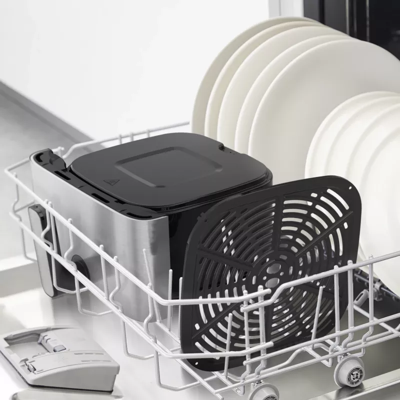 Tefal Easy Fry Mega EY855D10 frytkownica pojedyncza 7,5 l wolnostojąca 2020 W frytkownica na gorące powietrze, czarna, ze stali nierdzewnej