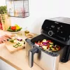 Tefal Easy Fry Mega EY855D10 frytkownica pojedyncza 7,5 l wolnostojąca 2020 W frytkownica na gorące powietrze, czarna, ze stali nierdzewnej