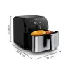 Tefal Easy Fry Mega EY855D10 frytkownica pojedyncza 7,5 l wolnostojąca 2020 W frytkownica na gorące powietrze, czarna, ze stali nierdzewnej
