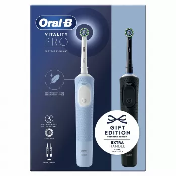 Oral-B Vitality Pro Duo Szczoteczka obrotowo-pulsacyjna dla dorosłych Czarny, Niebieski, Biały