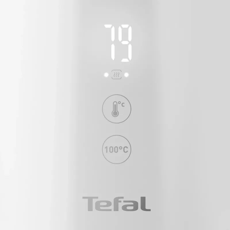 Czajnik elektryczny Tefal KO6931, 1,5 L, 1800 W, biały, 5 ustawień temperatury, utrzymywanie ciepła 30 min