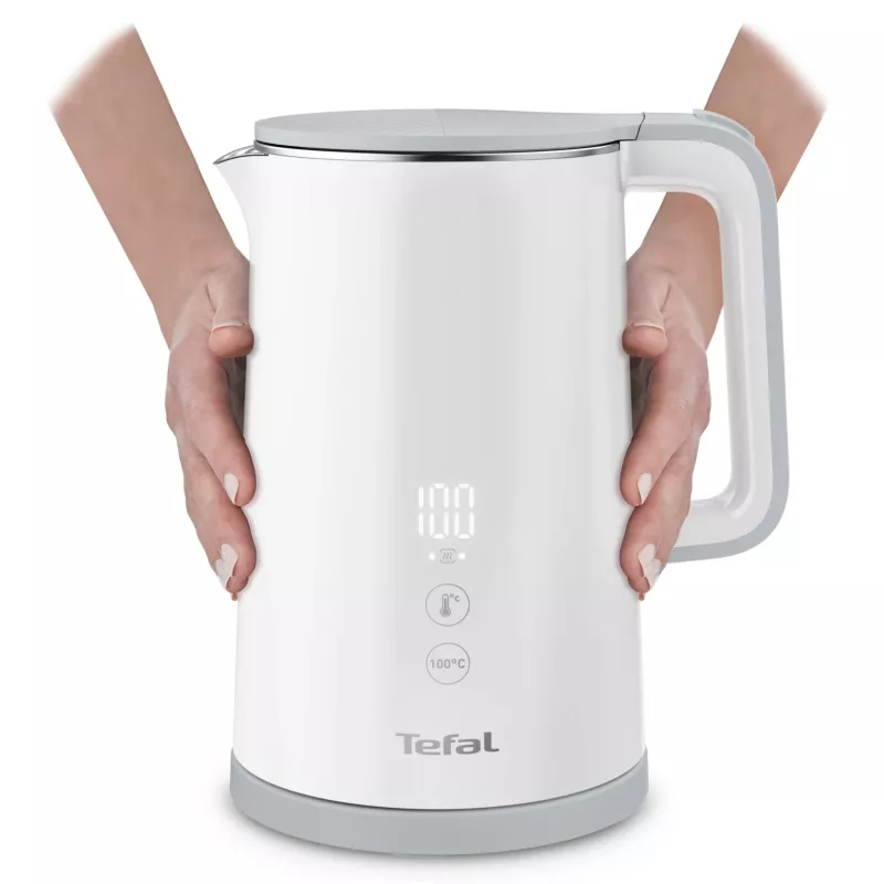 Czajnik elektryczny Tefal KO6931, 1,5 L, 1800 W, biały, 5 ustawień temperatury, utrzymywanie ciepła 30 min