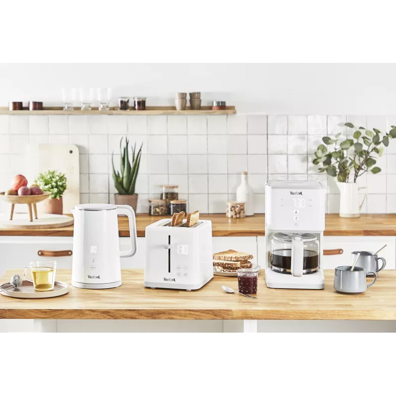 Czajnik elektryczny Tefal KO6931, 1,5 L, 1800 W, biały, 5 ustawień temperatury, utrzymywanie ciepła 30 min