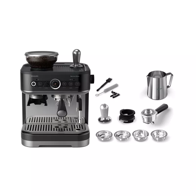 Philips Barista Brew, Ekspres do kawy, 2,3 L, Wbudowany młynek, 1350 W, Czarny