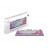 Klawiatura MSI FORGE GK600 TKL WIRELESS VIOLET dla graczy USB + Bluetooth QWERTY UK English Różowy, Fioletowy, Biały