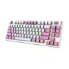 Klawiatura MSI FORGE GK600 TKL WIRELESS VIOLET dla graczy USB + Bluetooth QWERTY UK English Różowy, Fioletowy, Biały
