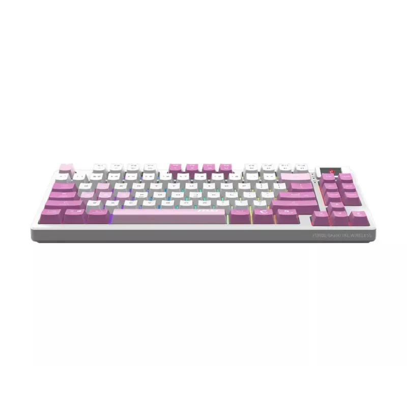 Klawiatura MSI FORGE GK600 TKL WIRELESS VIOLET dla graczy USB + Bluetooth QWERTY UK English Różowy, Fioletowy, Biały