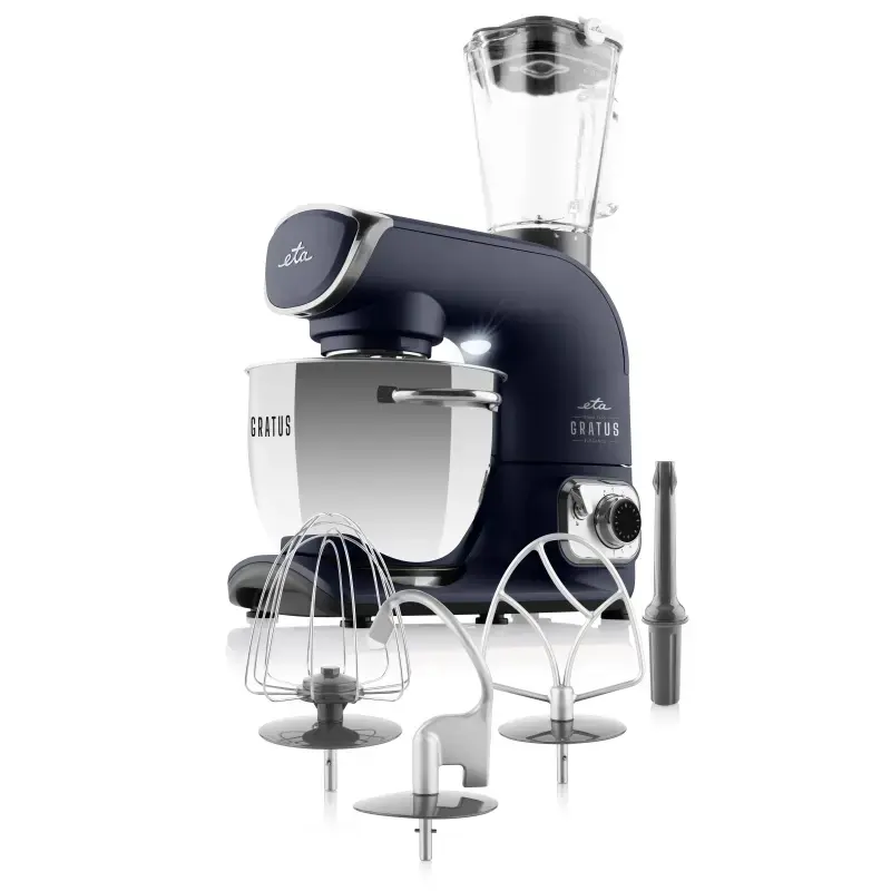 Maszyna kuchenna ETA Gratus EVO Elegance — 1500 W, 8 prędkości, misa 3,5 L, niebieska