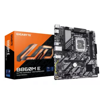 Płyta główna Micro-ATX GIGABYTE B860M E — LGA 1851 dla Intel Core Ultra, DDR5 do 8800 MHz (O.C), 2×PCIe 4.0 M.2, 1GbE