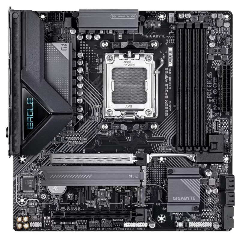 Płyta główna GIGABYTE B850M EAGLE WIFI6E Socket AM5 dla AMD Ryzen 7000/8000/9000, DDR5 do 8200MHz (OC), PCIe 5.0, Wi‑Fi 6E, 2.5 GbE