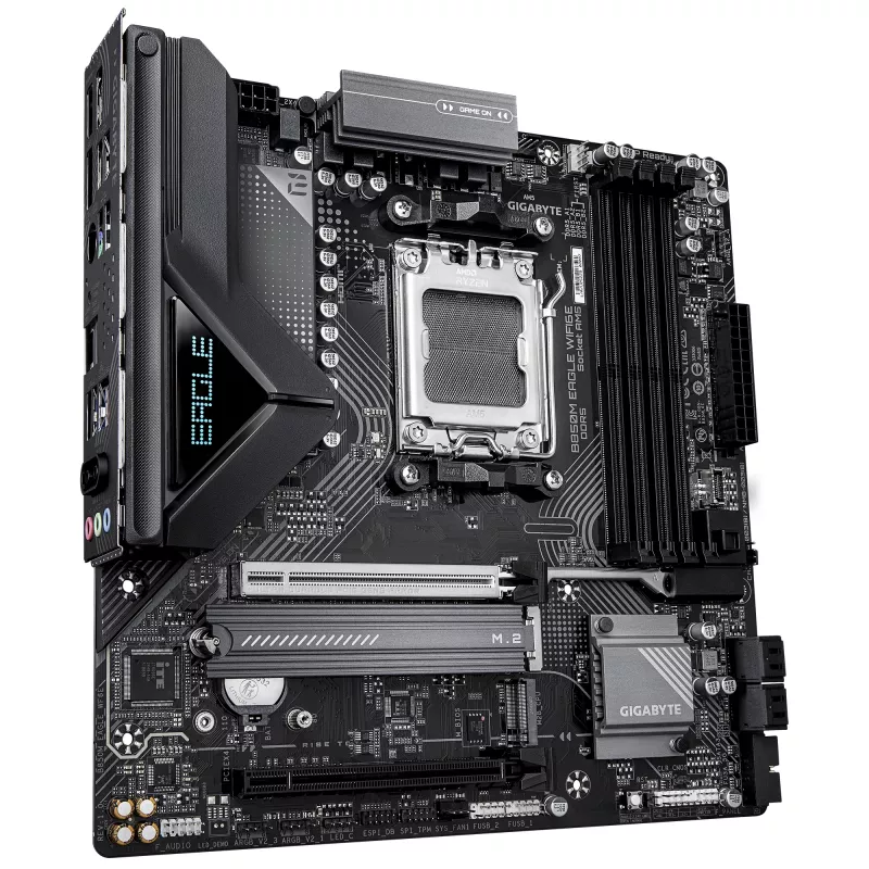 Płyta główna GIGABYTE B850M EAGLE WIFI6E Socket AM5 dla AMD Ryzen 7000/8000/9000, DDR5 do 8200MHz (OC), PCIe 5.0, Wi‑Fi 6E, 2.5 GbE