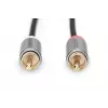 Przewód adaptera audio Digitus DB-510330-010-S 3,5 mm na RCA 1 m Czarny