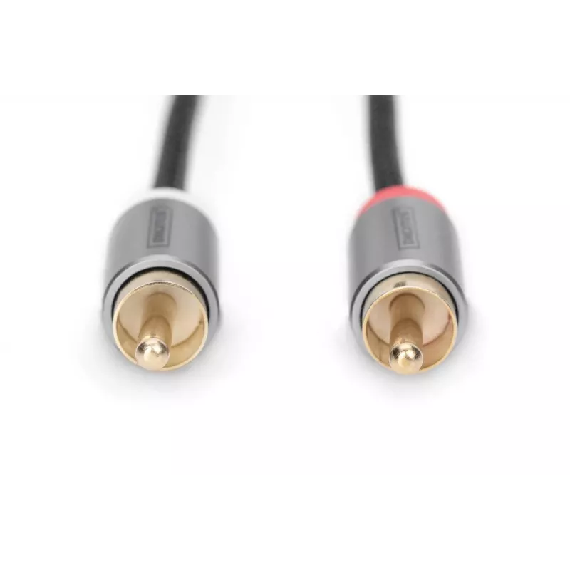 Przewód adaptera audio Digitus DB-510330-010-S 3,5 mm na RCA 1 m Czarny