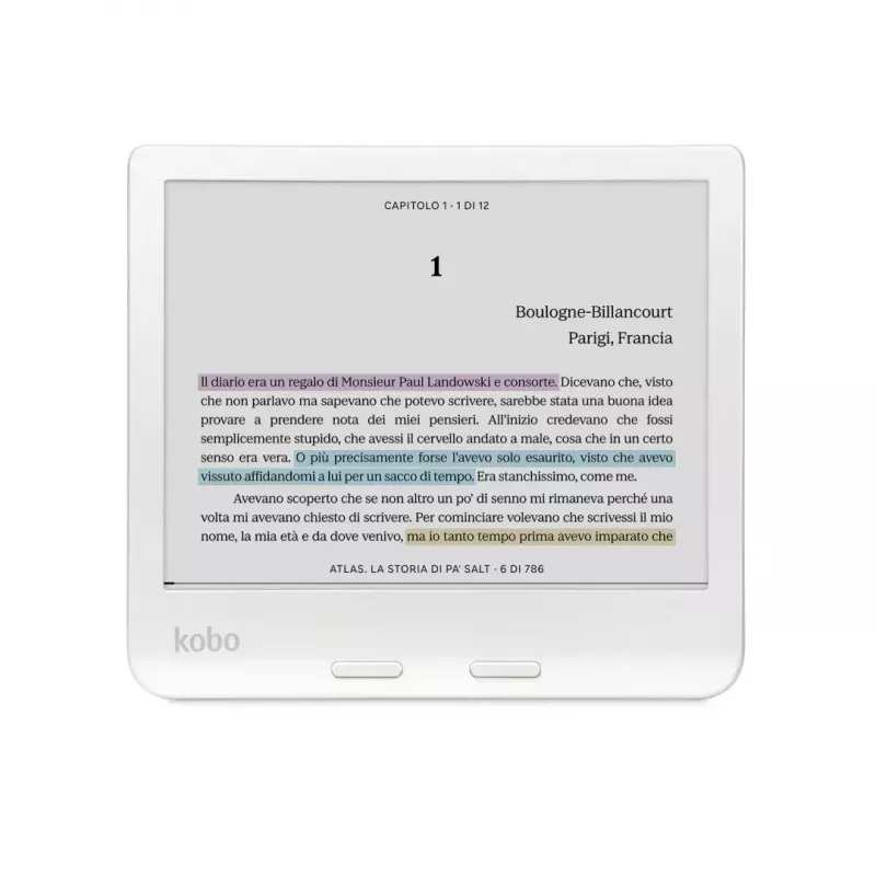 Czytnik e-booków Kobo Libra Colour 7 cali E Ink Kaleido, 32 GB, Wi‑Fi, Bluetooth, Wodoodporny, Biały