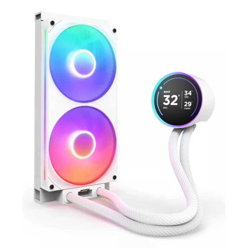 Chłodnica cieczy typu all-in-one NZXT Kraken Elite 280 RGB 14 cm biała