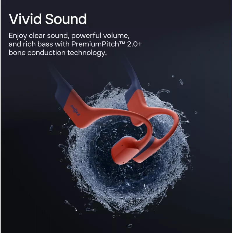 Headset Shokz OpenSwim Pro — otwarty przewodnictwo kostne bezprzewodowy zestaw słuchawkowy, IP68 wodoodporny, Bluetooth 5.4, 32 GB, 9 h odtwarzania, szary