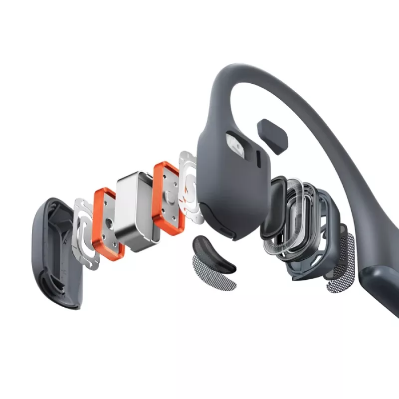 Słuchawki Shokz OpenRun Pro 2, binauralne bezprzewodowe z zaczepem na ucho, IP55, 12 godz. odtwarzania, Bluetooth 5.3, 150 mAh, czarne