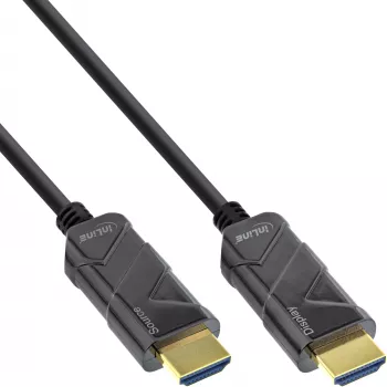 InLine HDMI AOC kabel, ultraszybki kabel HDMI, 8K4K, czarny, 20 m