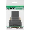 Adapter InLine HDMI na DVI, HDMI żeński / DVI męski, elastyczny, pozłacany, 4K2K