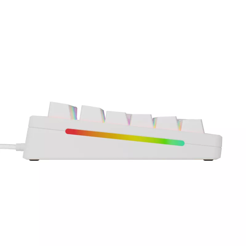 Mechaniczna pełnowymiarowa (100%) klawiatura przewodowa GLORIOUS GMMK 3 HE — biała, USB, QWERTY, RGB