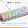 Mechaniczna pełnowymiarowa (100%) klawiatura przewodowa GLORIOUS GMMK 3 HE — biała, USB, QWERTY, RGB