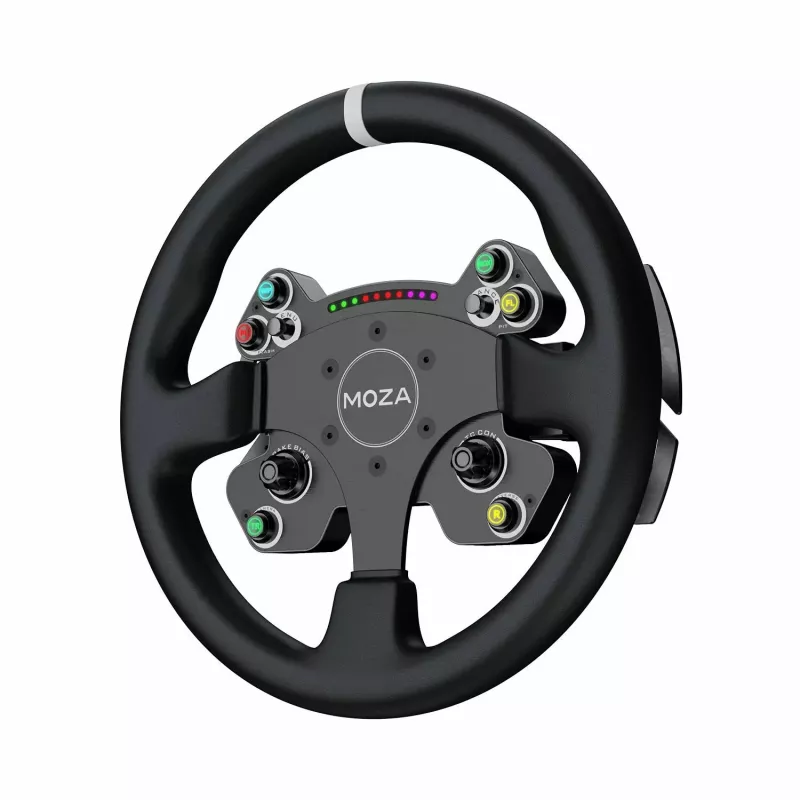 Moza Racing CS V2P Dual Clutch Steering Wheel, Kierownica, PC, Przewodowa, USB, Czarna, Aluminium