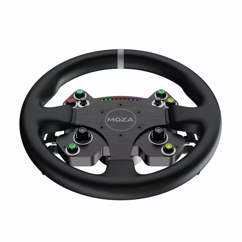 Moza Racing CS V2P Dual Clutch Steering Wheel, Kierownica, PC, Przewodowa, USB, Czarna, Aluminium