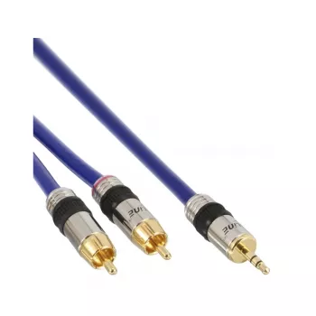 InLine Kabel audio Premium 2x RCA męski / 3,5 mm męski pozłacany 2 m