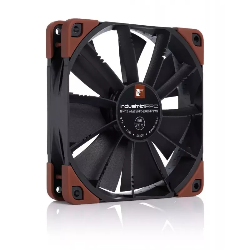 Wentylator Noctua NF-F12 INDUSTRIALPPC-2000 12 cm 450-2000 RPM Czarny Brązowy