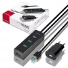 Axagon HUE-S2BP 4x USB 3.0 CHARGING hub z kablem 1,2 m w zestawie z zasilaczem AC