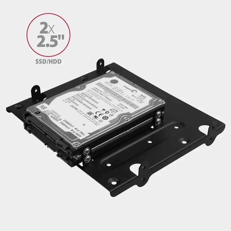 Axagon RHD-435 uchwyt na 4x dysk 2,5 cala lub 2x dysk 2,5 cala HDD/SSD i 1x dysk 3,5 cala HDD w zatoce 5,25 cala, metal