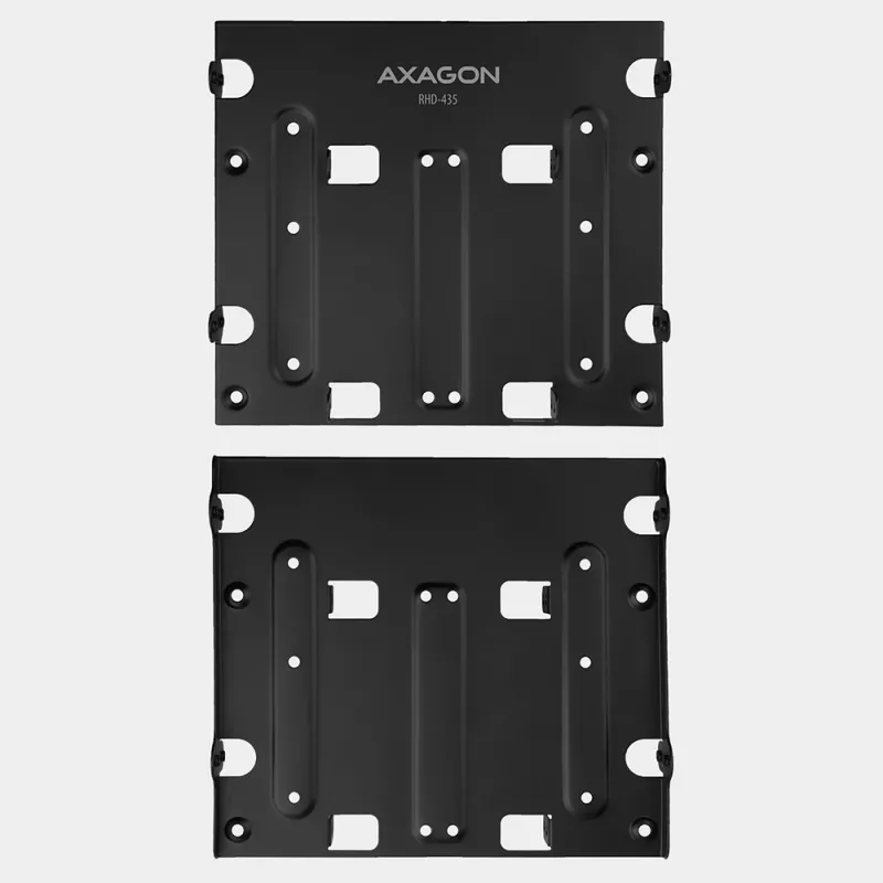 Axagon RHD-435 uchwyt na 4x dysk 2,5 cala lub 2x dysk 2,5 cala HDD/SSD i 1x dysk 3,5 cala HDD w zatoce 5,25 cala, metal
