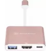 Przejściówka wideo USB-C na HDMI SILVERSTONE EP08 (USB‑C 3.1, HDMI) Różowa