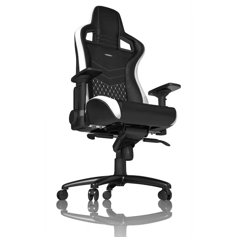Fotel gamingowy PC noblechairs EPIC — wyściełane siedzisko, maks. obciążenie 120 kg, wysokość 131–141 cm, szerokość siedziska 56 cm, kółka kastorowe