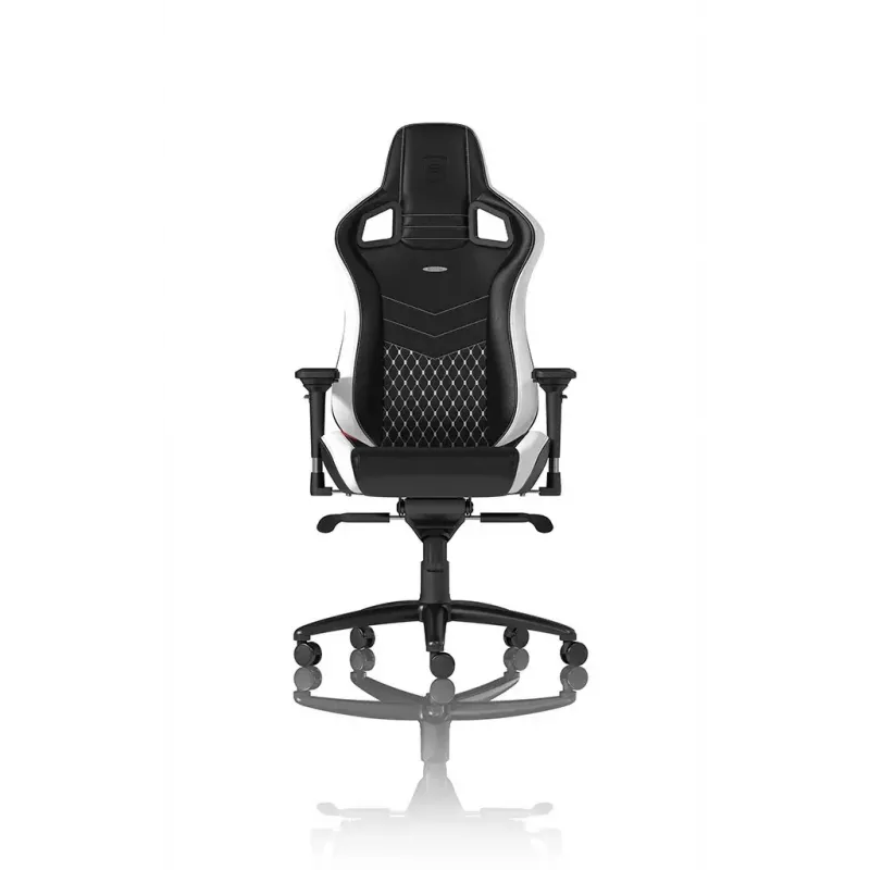 Fotel gamingowy PC noblechairs EPIC — wyściełane siedzisko, maks. obciążenie 120 kg, wysokość 131–141 cm, szerokość siedziska 56 cm, kółka kastorowe