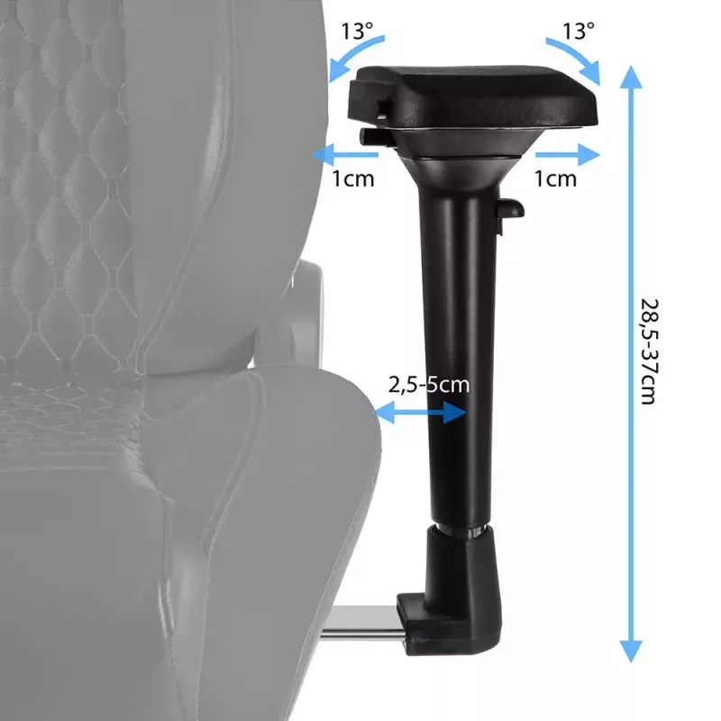 Fotel gamingowy PC noblechairs EPIC — wyściełane siedzisko, maks. obciążenie 120 kg, wysokość 131–141 cm, szerokość siedziska 56 cm, kółka kastorowe