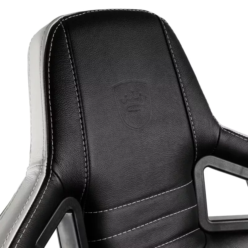 Fotel gamingowy PC noblechairs EPIC — wyściełane siedzisko, maks. obciążenie 120 kg, wysokość 131–141 cm, szerokość siedziska 56 cm, kółka kastorowe