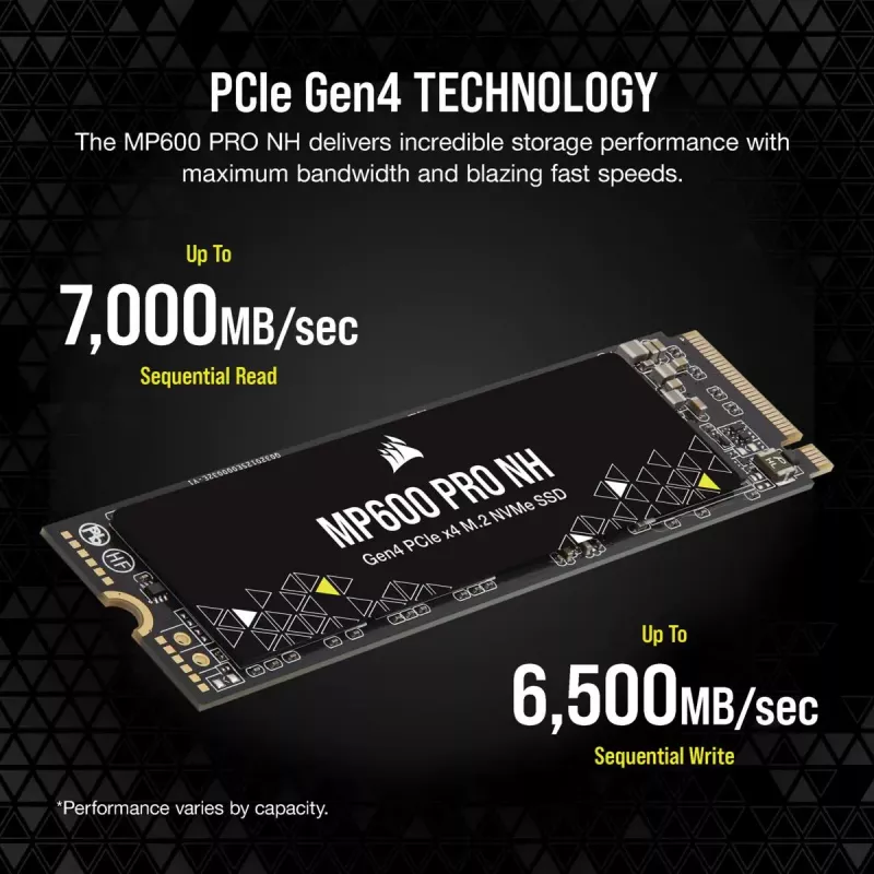 CORSAIR SSD - 1TB - MP600 Pro Nh PCI-E 4.0 (gen 4) x4 NVMe M.2
