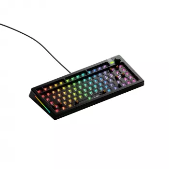 Klawiatura mechaniczna GLORIOUS GMMK 3 PRO 75% Barebones przewodowa USB, RGB, czarna, kabel 2 m