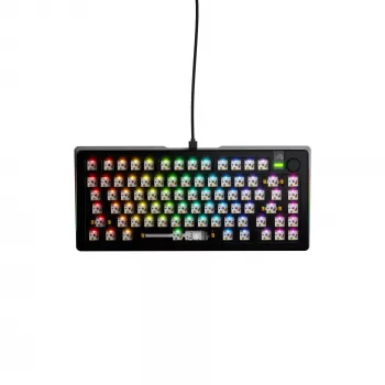 Klawiatura mechaniczna GLORIOUS GMMK 3 PRO 75% Barebones przewodowa USB, RGB, czarna, kabel 2 m