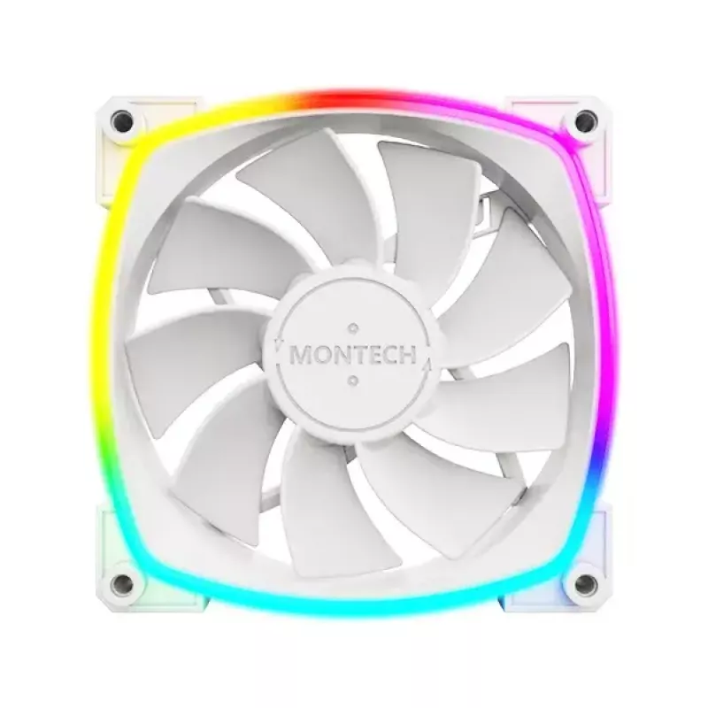 Fan Montech RX120 PWM 12 cm 800-1600 RPM 27 dB biały