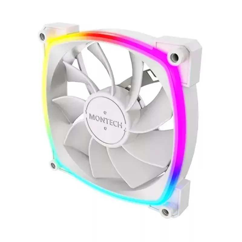 Fan Montech RX120 PWM 12 cm 800-1600 RPM 27 dB biały