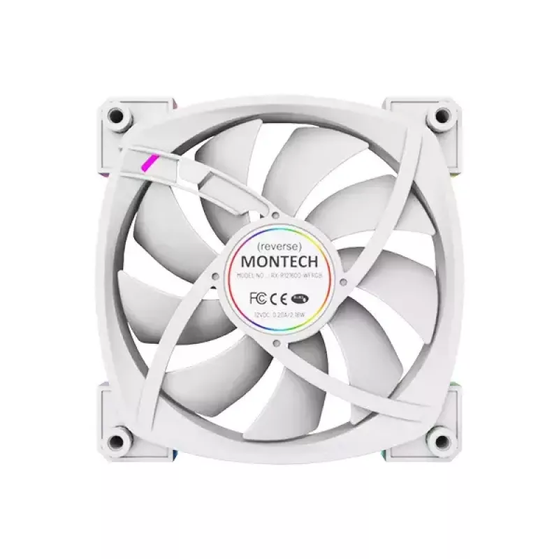 Fan Montech RX120 PWM 12 cm 800-1600 RPM 27 dB biały