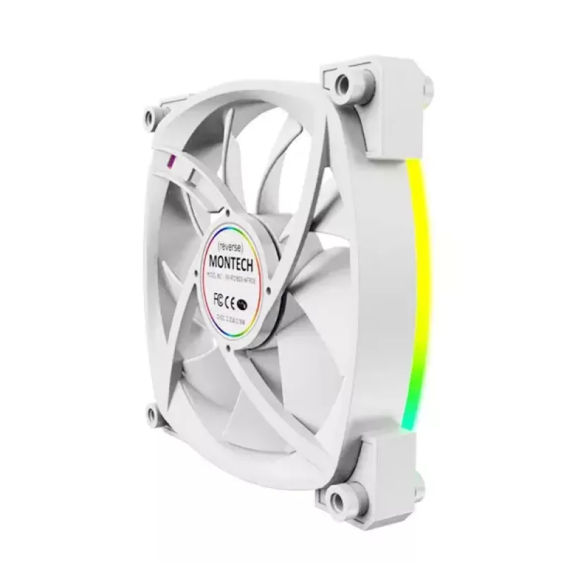 Fan Montech RX120 PWM 12 cm 800-1600 RPM 27 dB biały