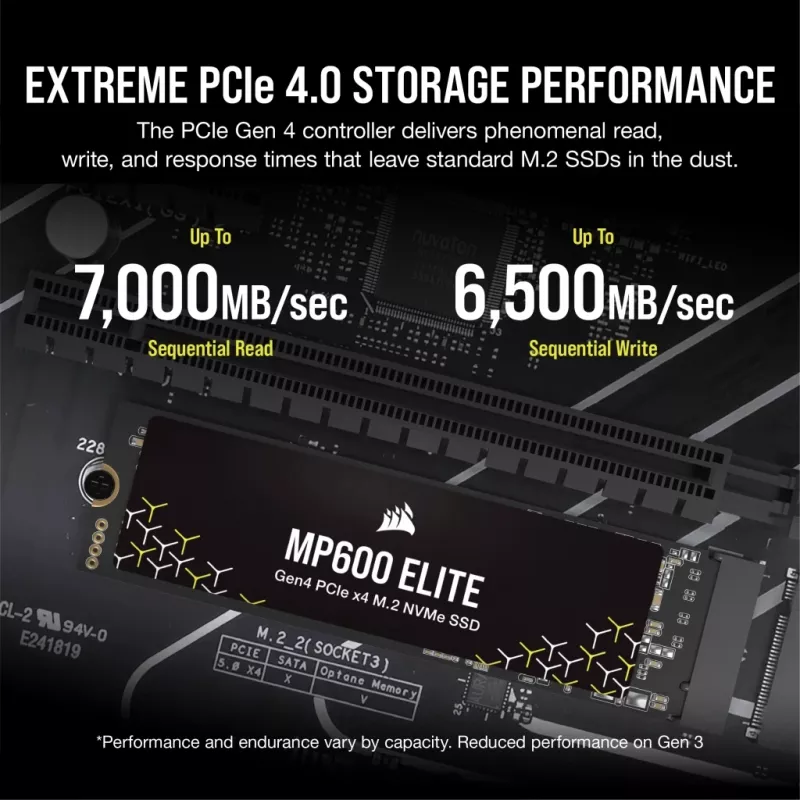 CORSAIR SSD - 1 TB - M.2 PCI-E MP600 Elite GEN4 x4 NVMe 1.4