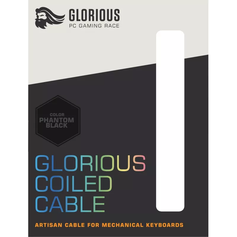Glorious Gaming Coiled Czarny 1,37 m