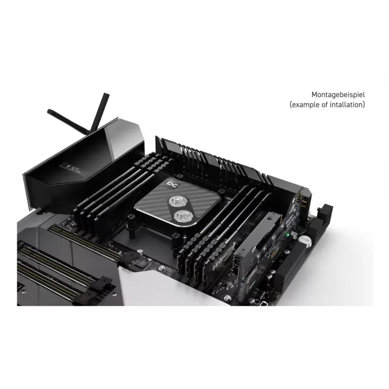 Blok wodny Alphacool Core 1 Carbon Mosiądz Miedź Nikiel Czarny 72mm