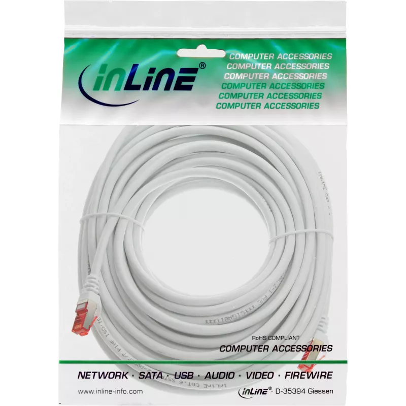 InLine Patch kabel S/FTP PiMF Cat.6 250MHz PVC miedź biały 5m